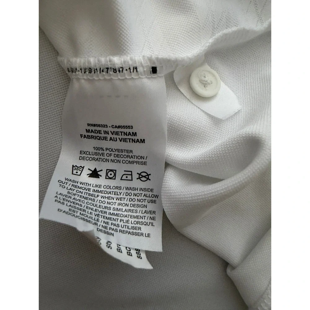 Nike BYU Cougars Dri-FIT Victory Polo Shirt Mens XL White Embroidered Logo